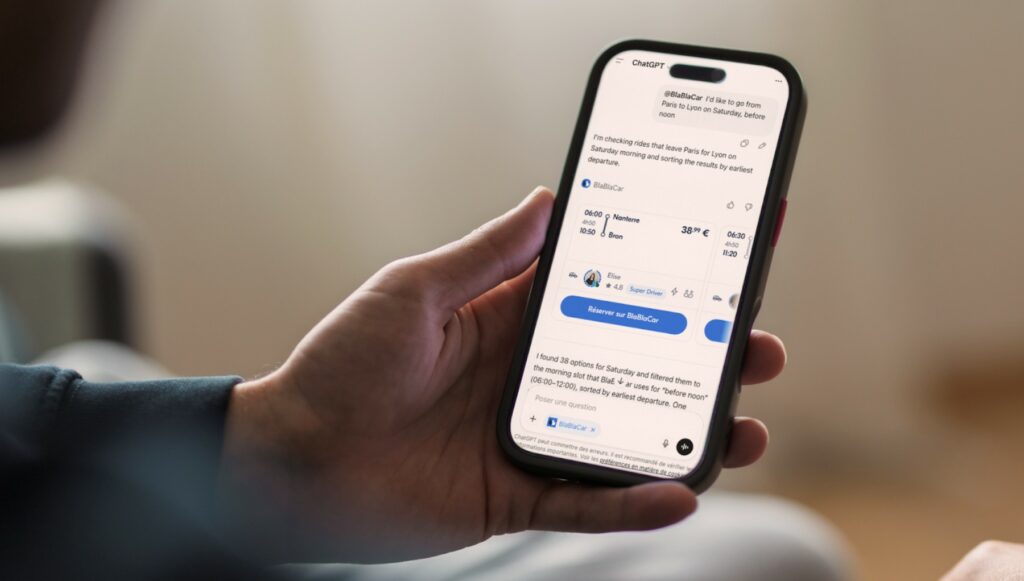 L’application Blablacar est désormais intégrée à ChatGPT​Linda Lainé