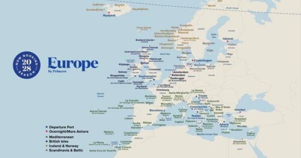 Princess Cruises Announces Largest- Ever Europe Season for 2028
