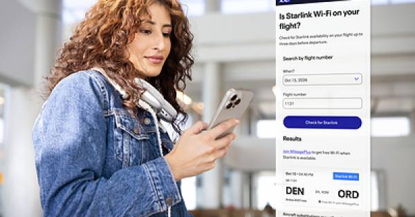 United Now Offers Starlink Wi-Fi on Nearly Half its Daily Flights, Launches New “Starlink Tracker”