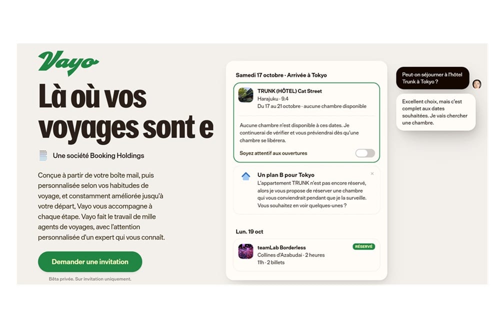 Booking Holdings lance Vayo, une agence IA qui « fait le travail de mille agents de voyages »​Linda Lainé